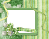 Frame Flower Green Strips Image